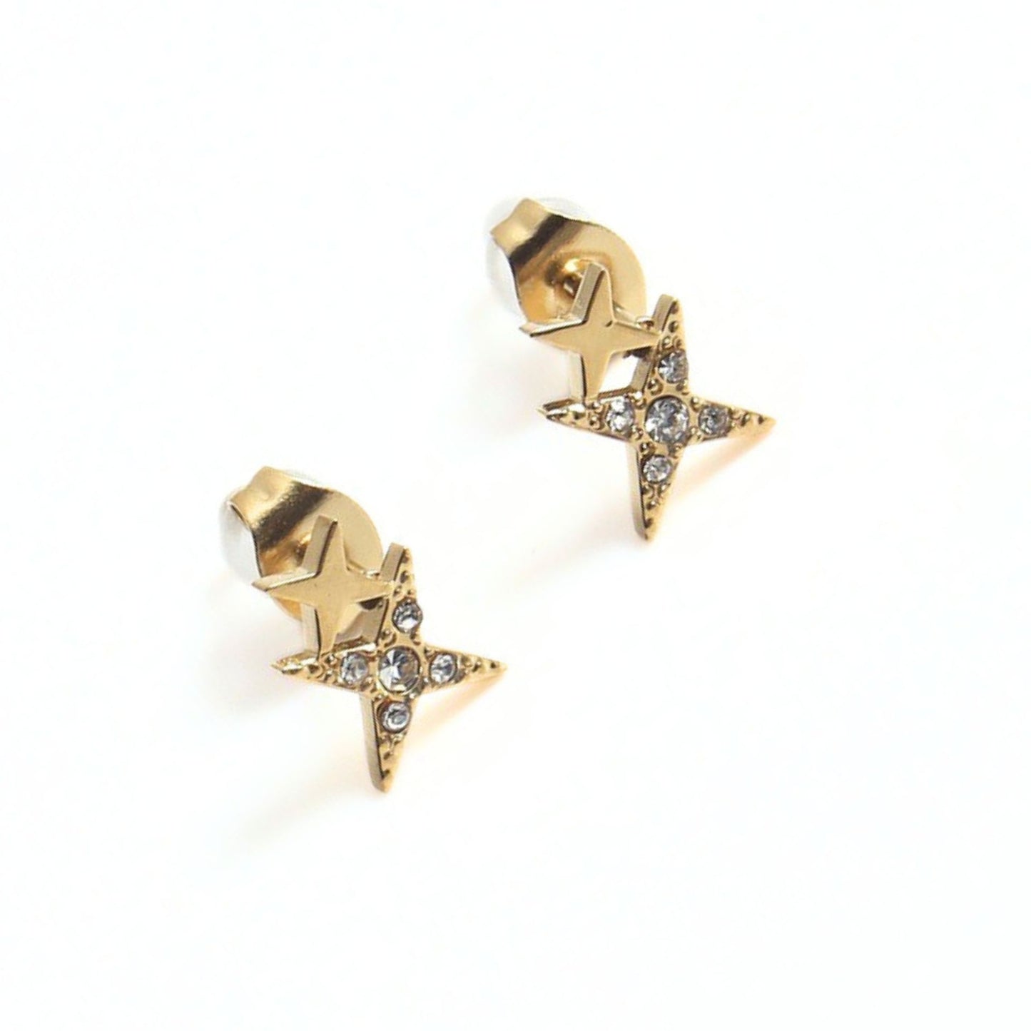 Double Star Stud Earring
