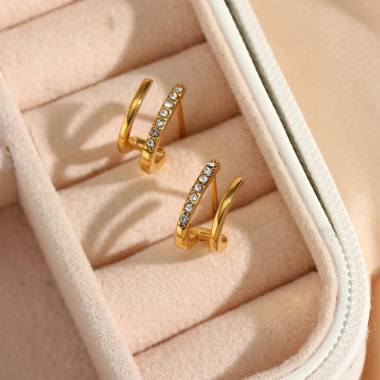 Gold Double Hoop Earrings