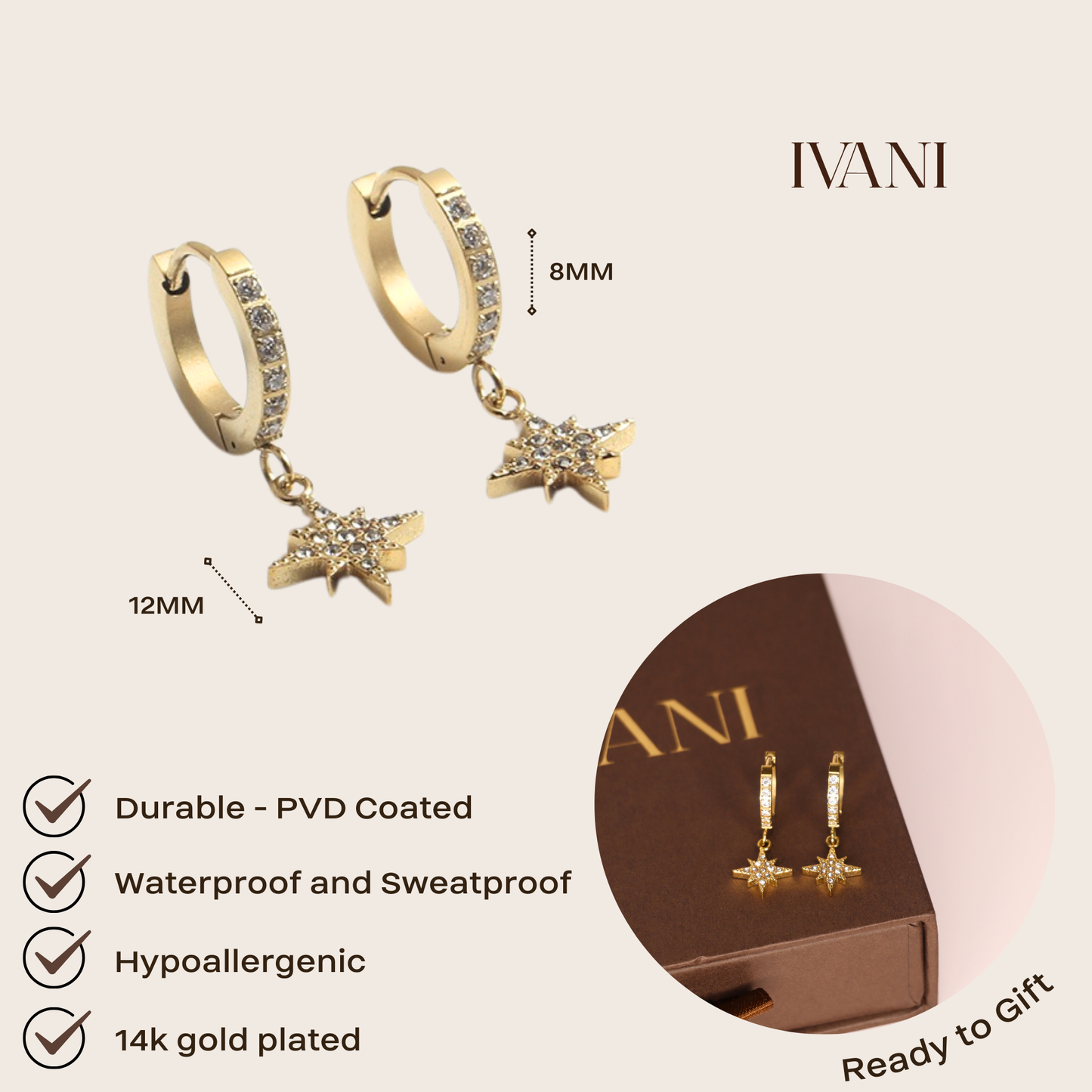 Dangle Star Earring