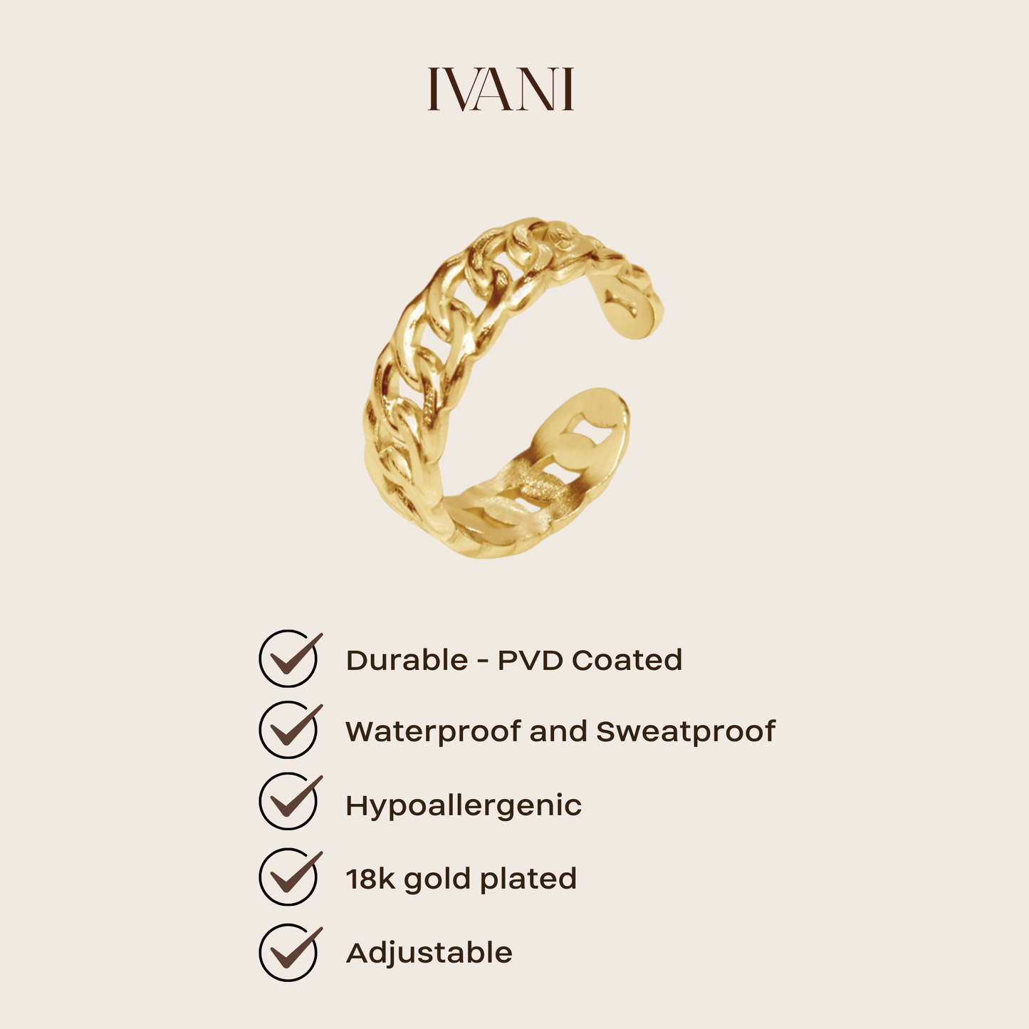 Golden Cuff Ring