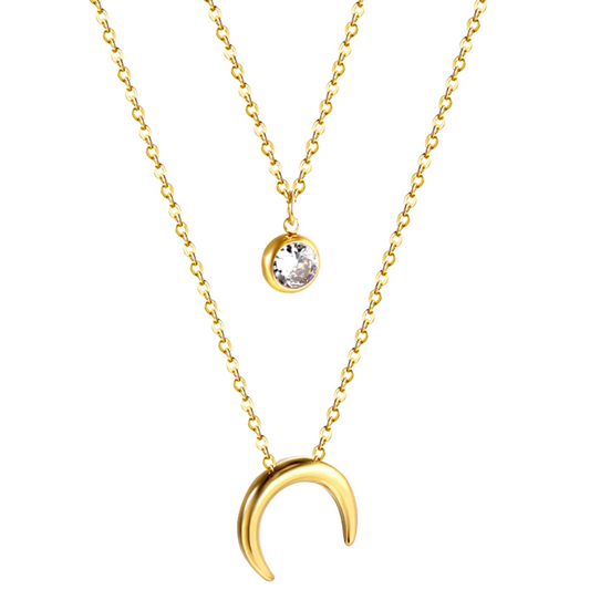 Double Necklace with Moon